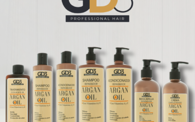 Línea Reparadora Argan Oil de GD3Con Argan Oil y vitaminas A y E.